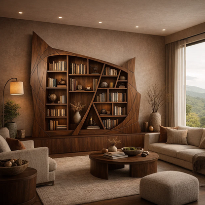 Arcline Sculptural Bookcase