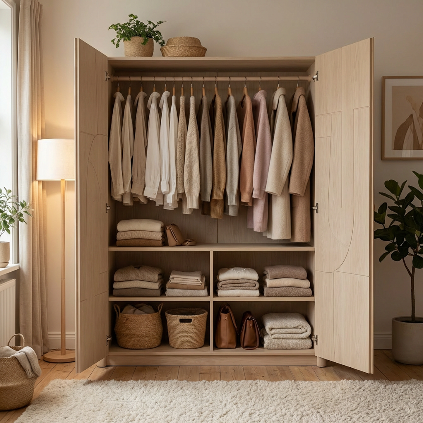 Arcline Minimalist Wardrobe Cabinet