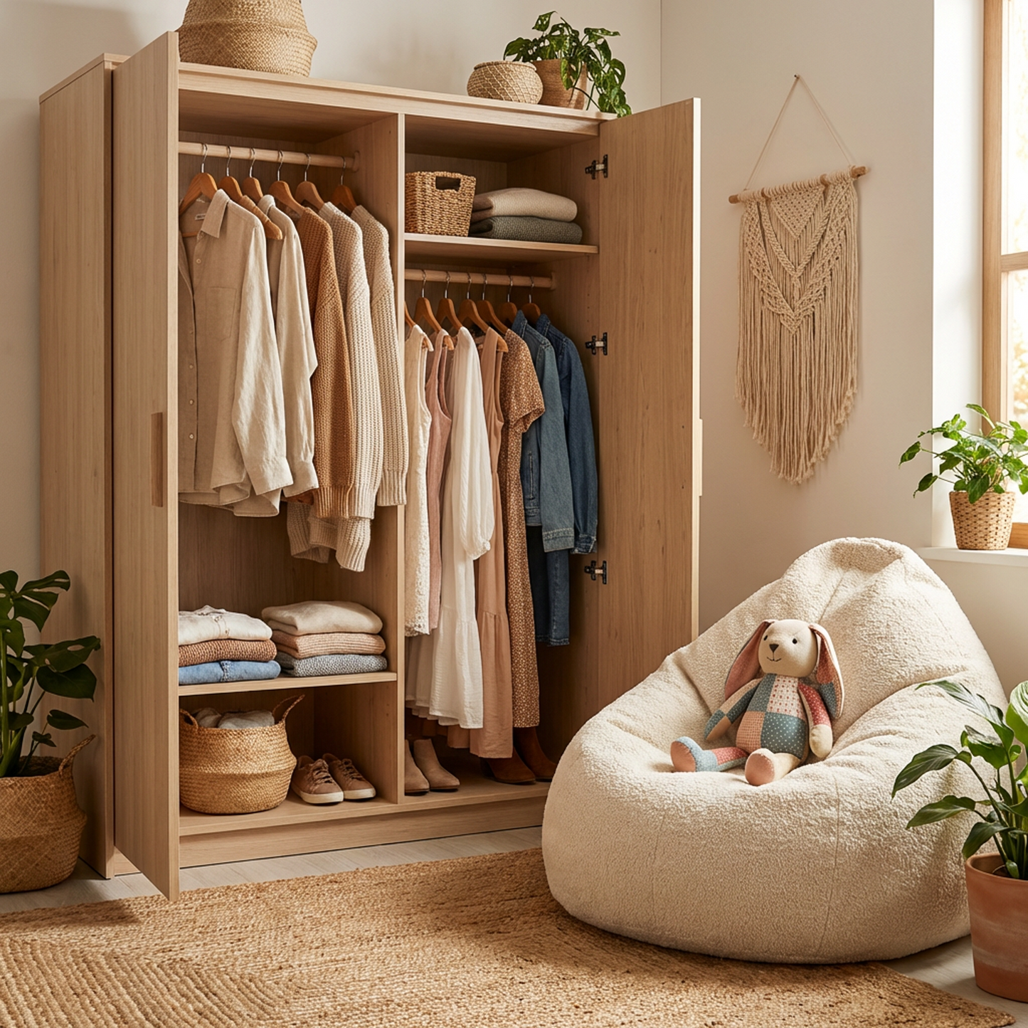 Arcline Minimalist Wardrobe Cabinet