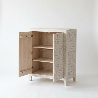 Hearthwood Carved Kitchen Storage Cabinet