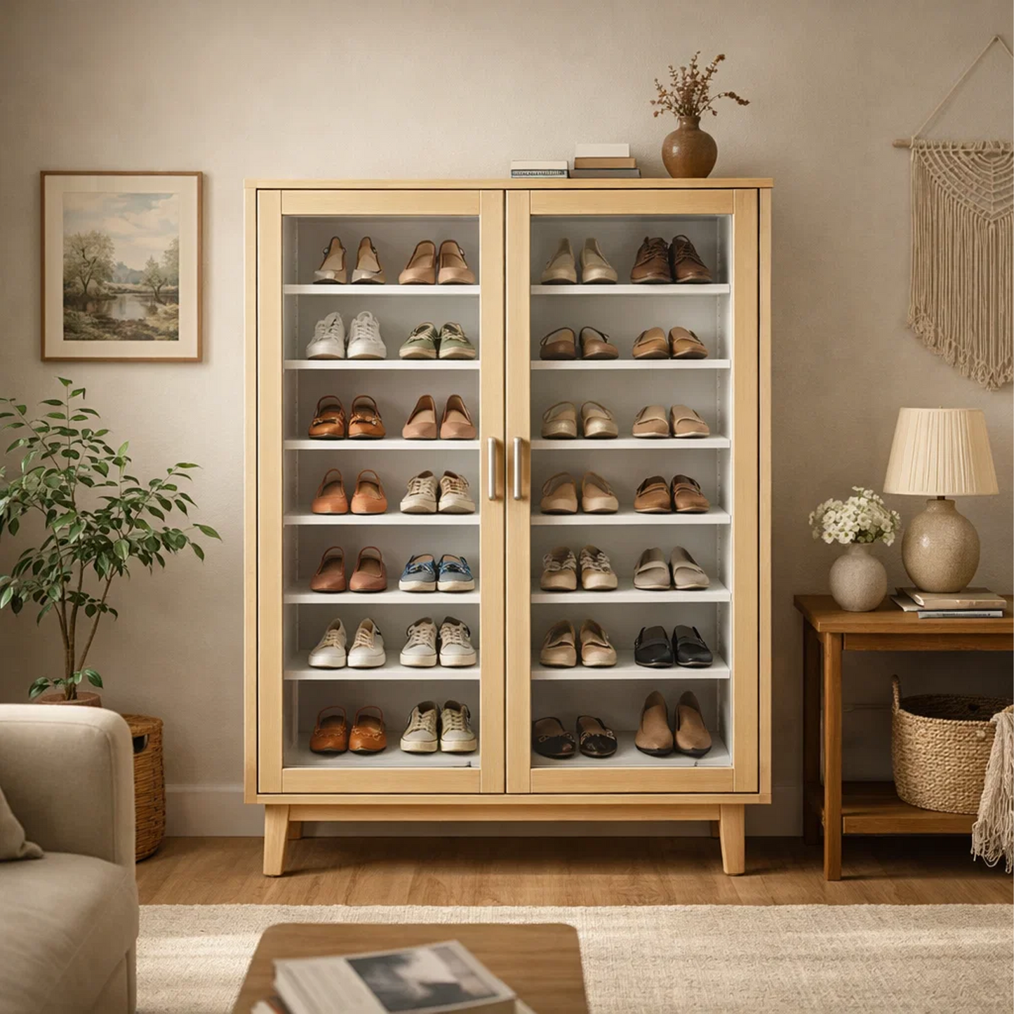 Linden Glass-Door Display Cabinet