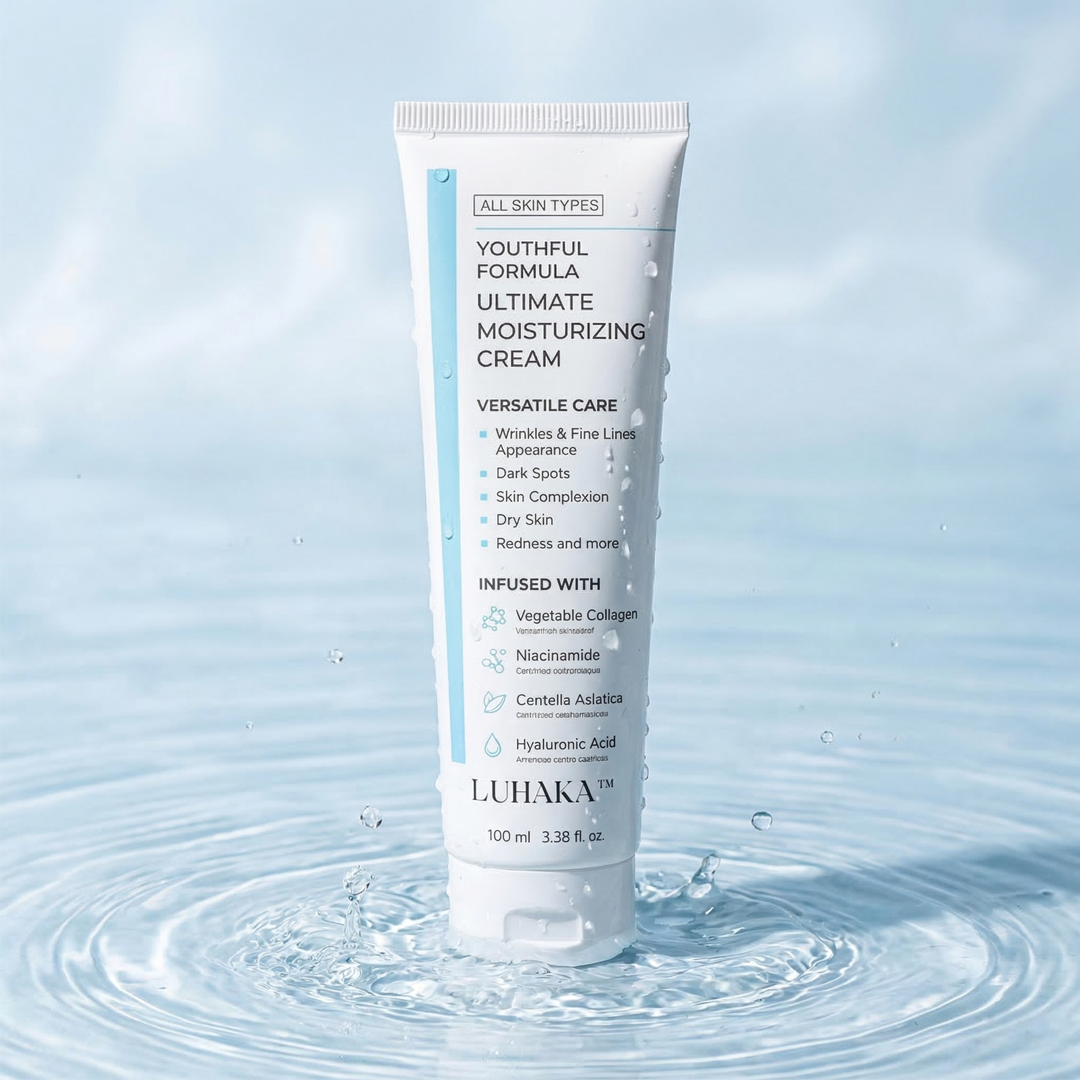 Youthful Formula Ultimate Moisturizing Cream | Centella Asiatica, Niacinamide, Hyaluronic Acid, Collagen | Wrinkles, Fine Lines, Dark Spots, Dry Skin, Redness | 3.38 fl. oz., 100ml (New Formula)