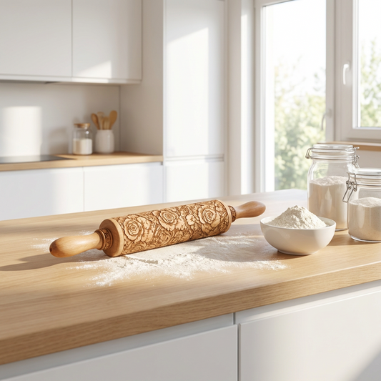 Rosewood Garden Embossed Rolling Pin