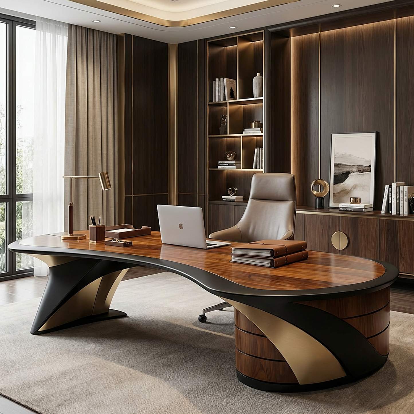 Aurum Curve Executive Desk